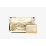 Michael Kors Gold Canvas Clutch Bag