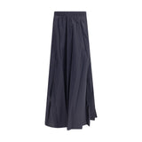 Balenciaga Blue Polyester Long Skirt