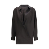 Valentino Black Wool Dress Shirt