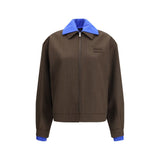 Miu Miu Brown Fleece Wool Bomber