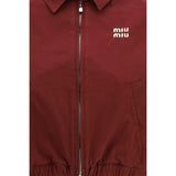 Miu Miu Bordeaux Cotton Jackets And Coat
