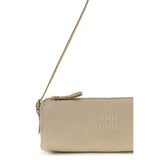 Miu Miu Beige Calf Leather Bos Taurus Shoulder Bag