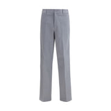 Fendi Gray Cotton Casual Pants