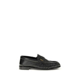 Saint Laurent Black Lamb Ovis Aries Aries Slip-On Loafers