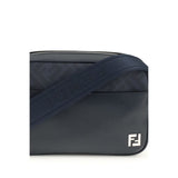 Fendi Blue Calf Leather Bos Taurus Shoulder Bag