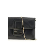 Fendi Black Calf Leather Bos Taurus Clutch Bag