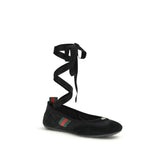 Gucci Black Fabric Ballet Flats