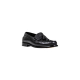Tommy Hilfiger Black Leather Slip-On Loafers