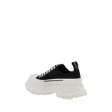 Alexander McQueen Black Cotton Chunky Sneakers