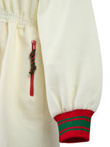 Gucci Cream Polyester Hooded Logo Sweatsuit