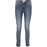 Calvin Klein Blu Cotton Women Skinny Jean