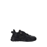 Fendi Black Calf Leather Bos Taurus Athletic Sneakers