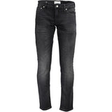 Calvin Klein Black Cotton Men's Slim-Fit Jeans
