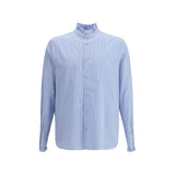 Valentino Blue Cotton Pattern Shirt