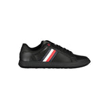 Tommy Hilfiger Black Leather Men Sneaker