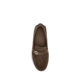 Fendi Brown Calf Leather Bos Taurus Slip-On Loafers