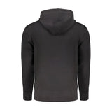 Calvin Klein Black Cotton Men Sweater with Hood and Central Pockets