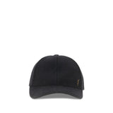 Saint Laurent Black Wool Cap (Baseball Hat)