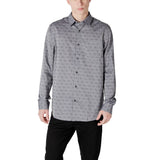 Guess Gray Cotton Dress Shirt