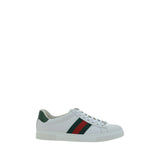 Gucci White Calf Leather Bos Taurus Low Top Sneakers