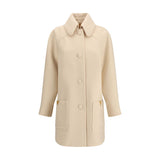 Valentino Beige Fleece Wool Coat