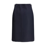 Prada Blue Fleece Wool Midi Skirt