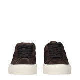 Moncler Brown Leather Low Top Sneakers