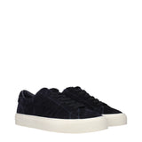 Moncler Blue Leather Low Top Sneakers