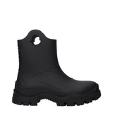 Moncler Black Cotton Ankle Boots