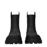 Moncler Black Cotton Ankle Boots