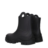 Moncler Black Cotton Ankle Boots