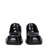 Prada Black Leather Slip-On Loafers
