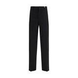 Versace Black Fleece Wool Dress Pants