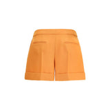 Fendi Orange Fleece Wool Bermuda Shorts