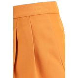 Fendi Orange Fleece Wool Bermuda Shorts